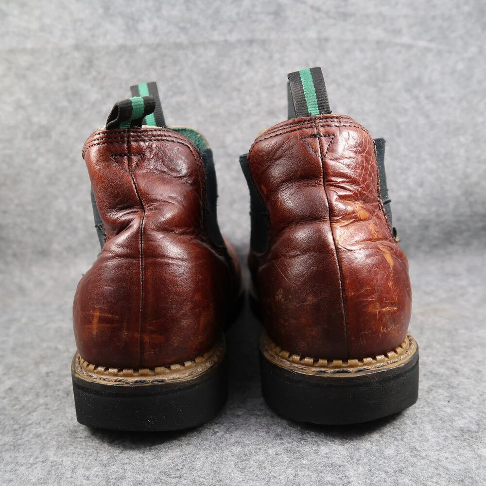 Georgia Giant Shoes Mens 10.5 Romeo Boots Pull On Waterproof Leather Brown Work - Picture 6 of 15